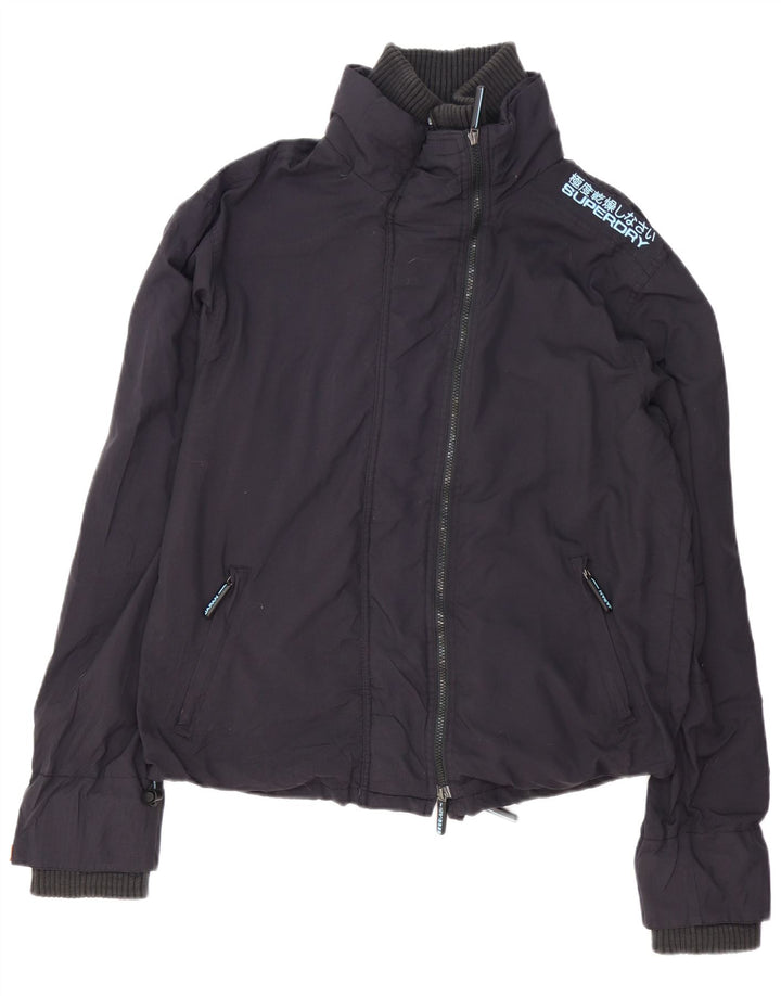 Jachetă de ploaie cu grafică Superdry pentru femei UK 20 2XL poliester bleumarin