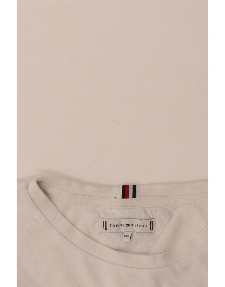 Top grafic pentru băieți Tommy Hilfiger cu mânecă lungă, 11-12 ani, alb