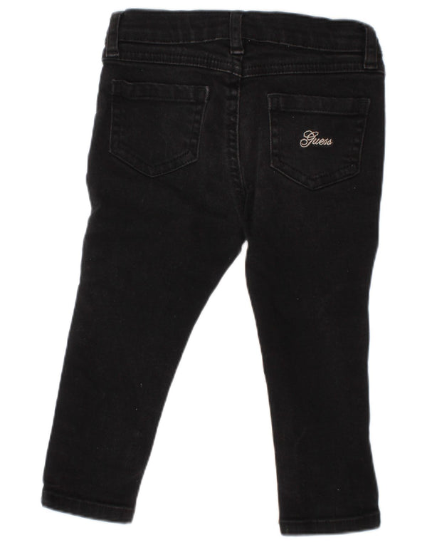 GUESS Blugi skinny fetite 12-18 luni W18 L11 bumbac negru