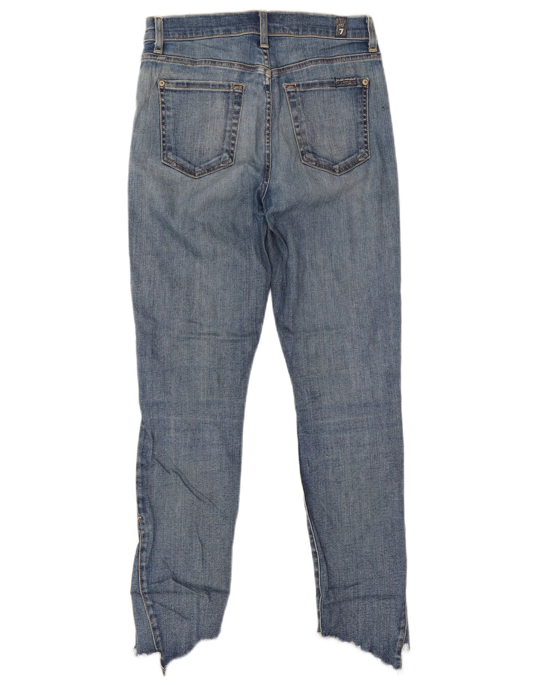 7 FOR ALL MANKIND Blugi subțiri pentru femei W26 L26 Bumbac albastru