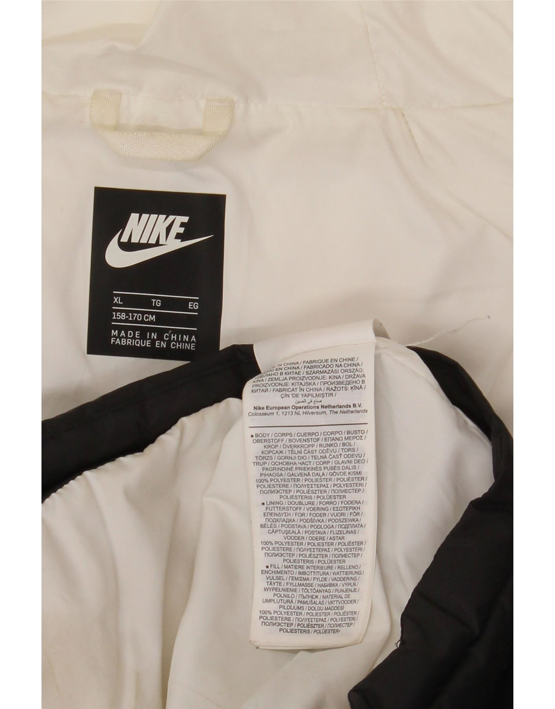 Jachetă căptușită cu glugă Nike pentru băieți 13-14 ani XL, multicoloră