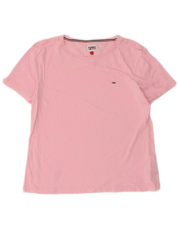 Tricou Tommy Hilfiger pentru femei Top UK 10 Small Pink Bumbac