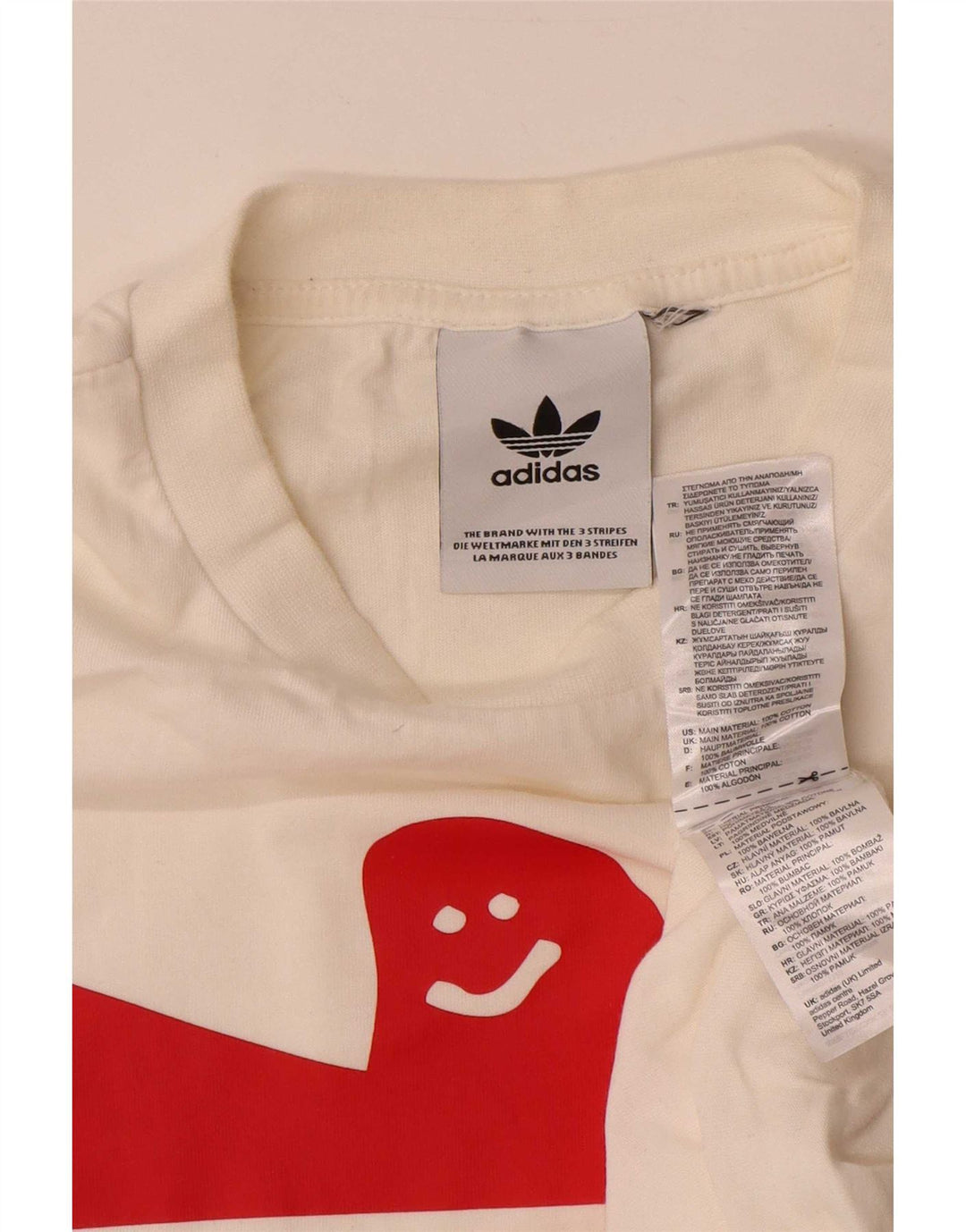 Tricou grafic pentru bărbați Adidas Top mic alb