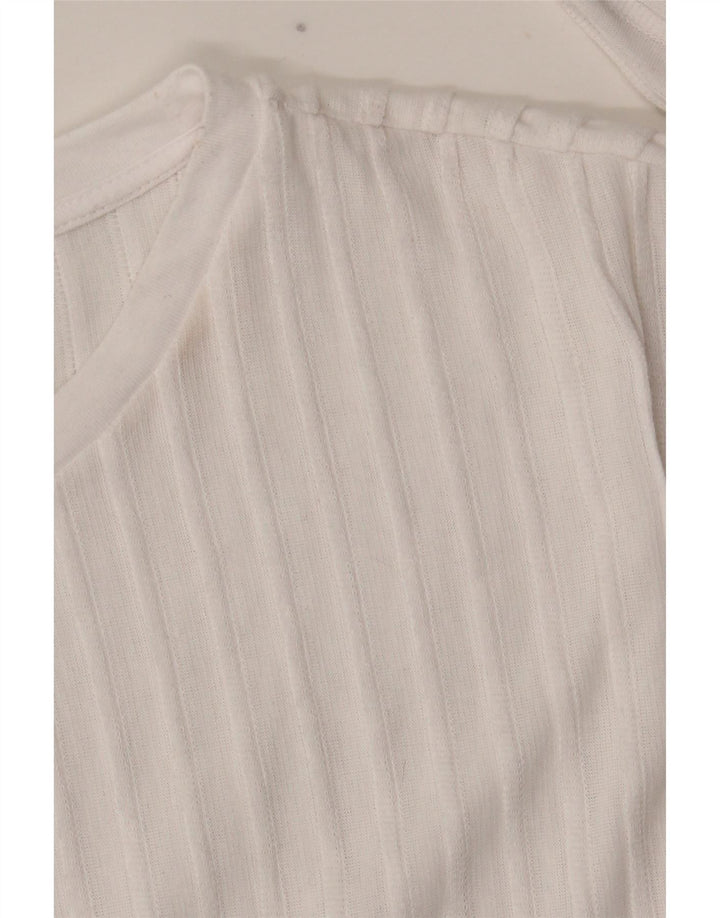 Marks & Spencer Top supradimensionat pentru femei cu mânecă lungă UK 10 Small White