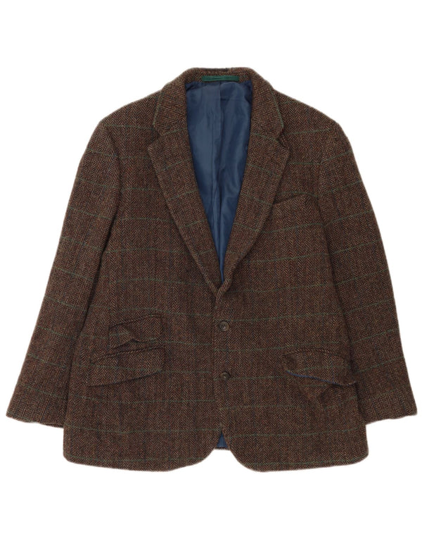 Jachetă pentru bărbați Marks & Spencer, cu 2 nasturi, UK 44 2XL Lână maro check