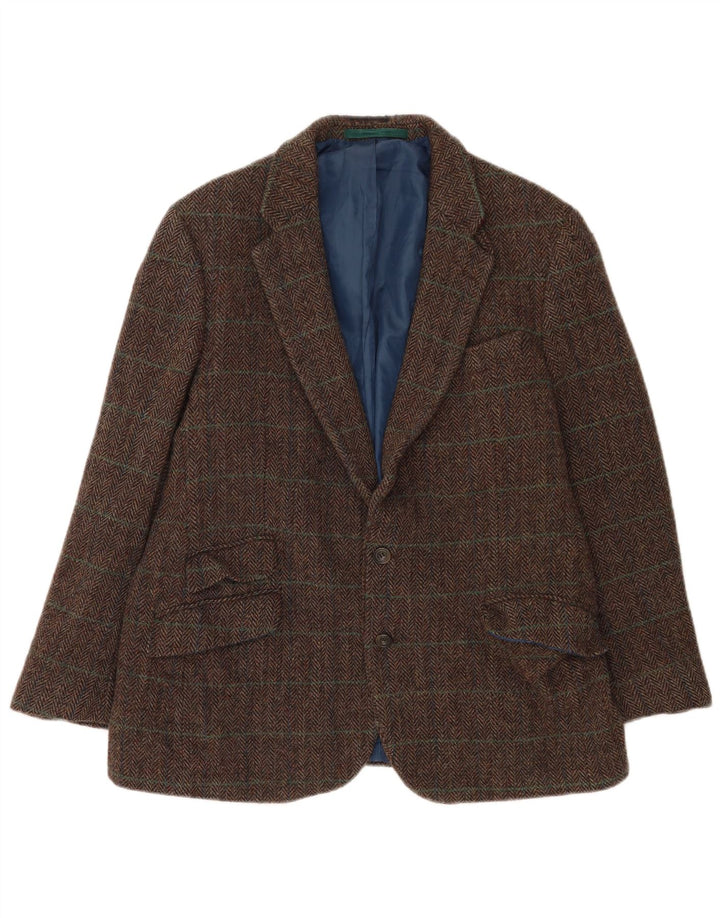 Jachetă pentru bărbați Marks & Spencer, cu 2 nasturi, UK 44 2XL Lână maro check