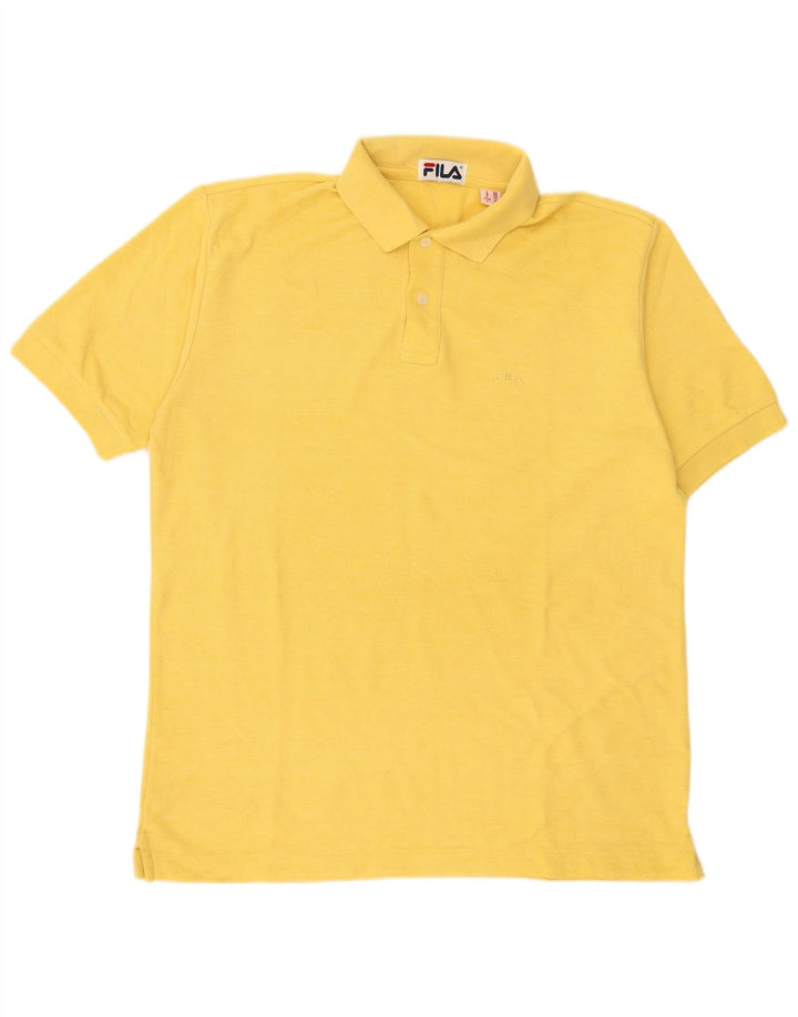 Tricou Polo Fila Bărbați IT 50 Bumbac Galben Mediu