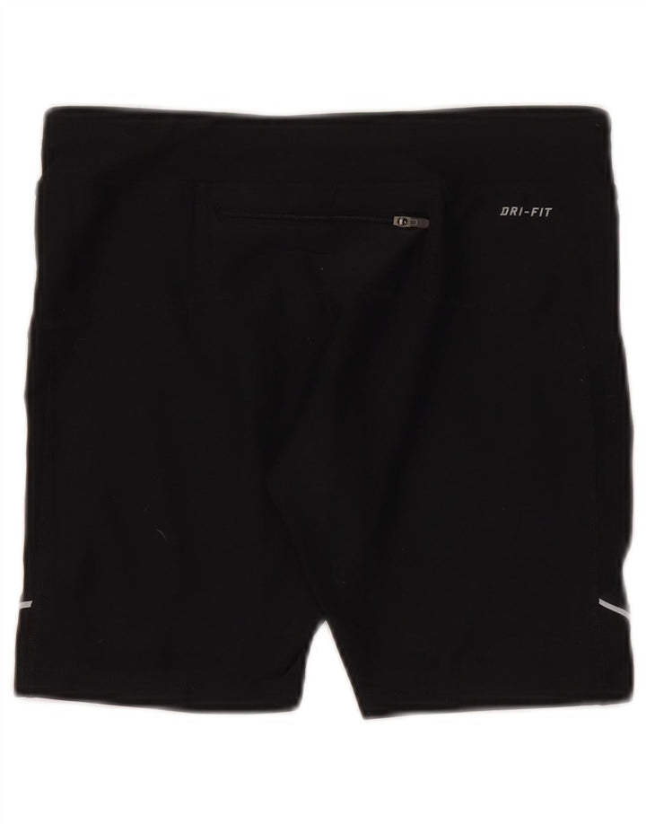 Pantaloni scurți sport Nike Dri Fit pentru femei UK 10 Small Negru Poliester