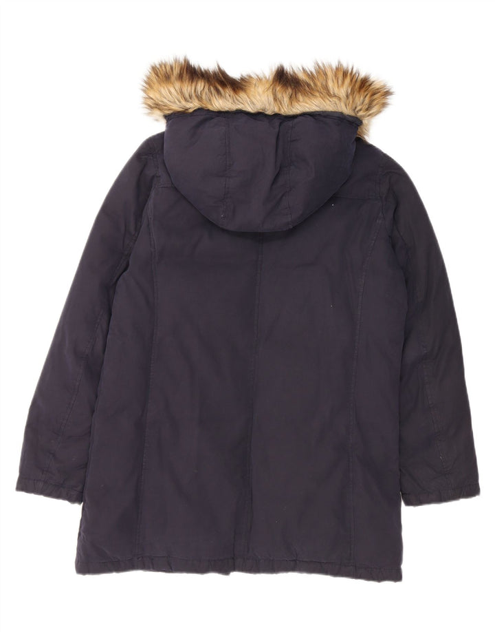 Palton capitonat supradimensionat pentru femei Benetton UK 8 Mic bleumarin