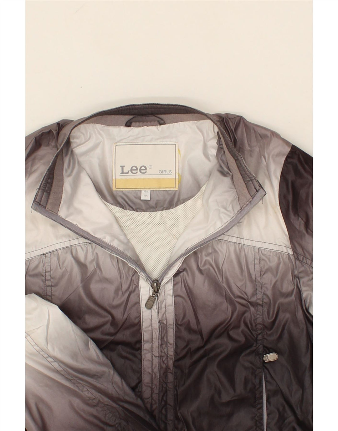 LEE Girls Tracksuit Top Jacket 13-14 Years Grey Colourblock Vintage Lee and Second-Hand Lee from Messina Hembry 