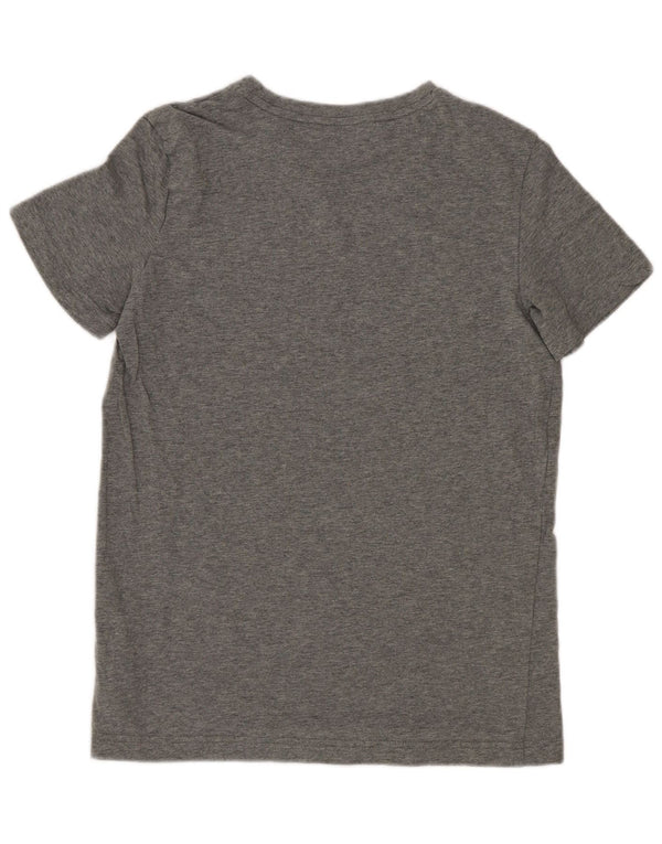 Tricou grafic Puma pentru băieți Top 13-14 ani, bumbac cu pete gri