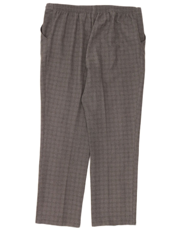Pantaloni casual pentru femei Marks & Spencer UK 16 Large W36 L28 Gri Check