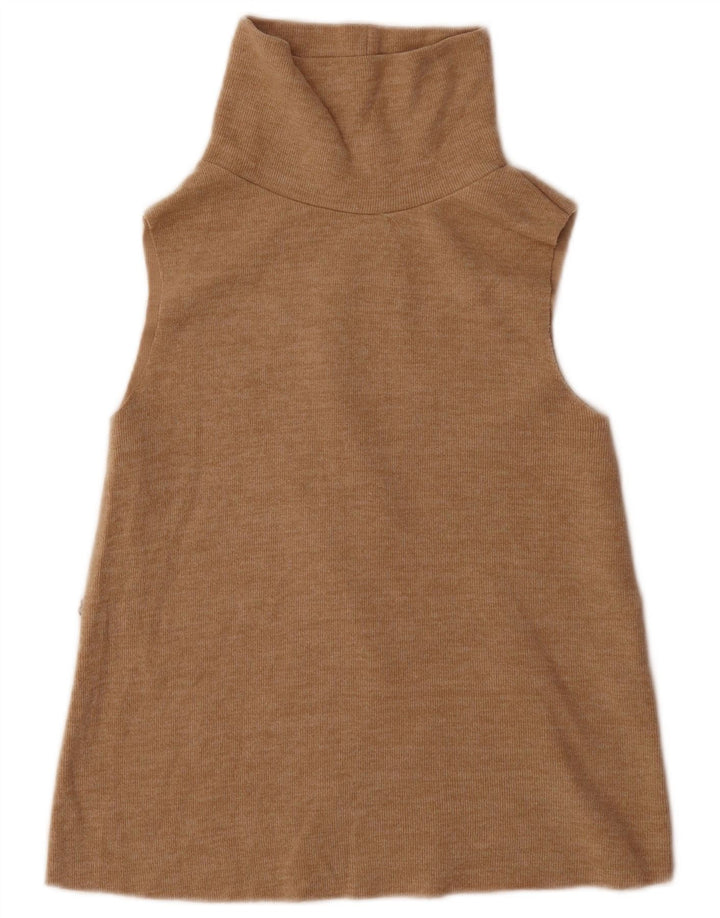 Vest Vest Top Femei Zara UK 8 Small Bej Bumbac
