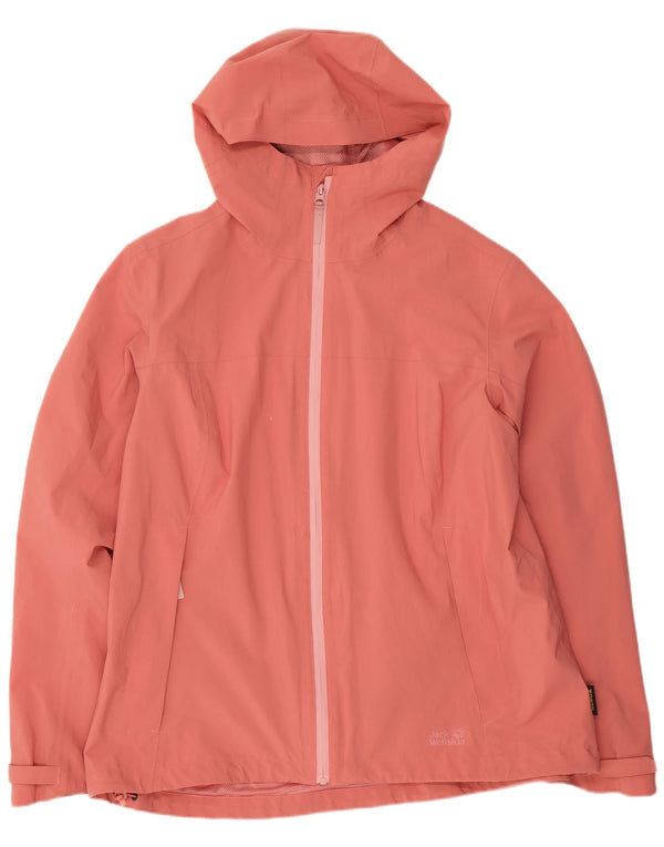 Jack Wolfskin Jachetă de ploaie cu glugă pentru femei UK 18 XL roz poliester