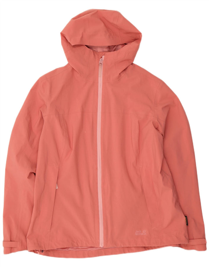 Jack Wolfskin Jachetă de ploaie cu glugă pentru femei UK 18 XL roz poliester