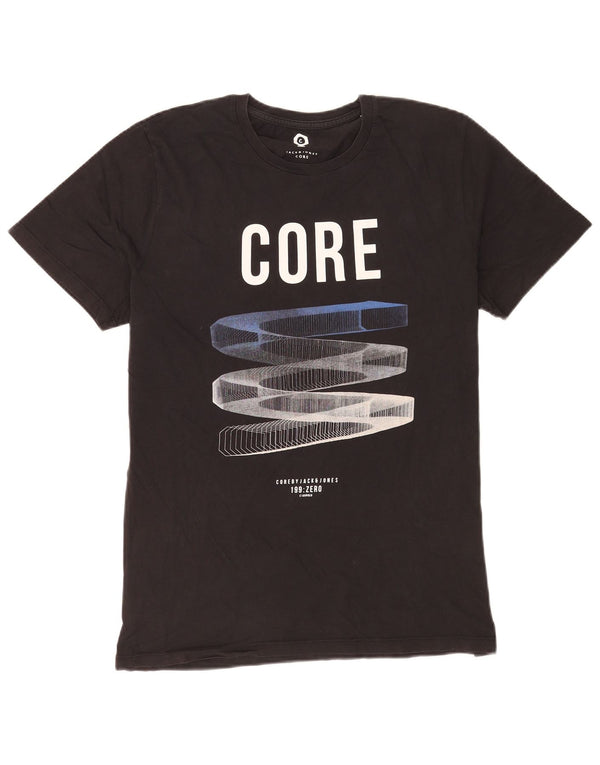 Tricou cu grafic Jack & Jones pentru bărbați Top mare din bumbac negru