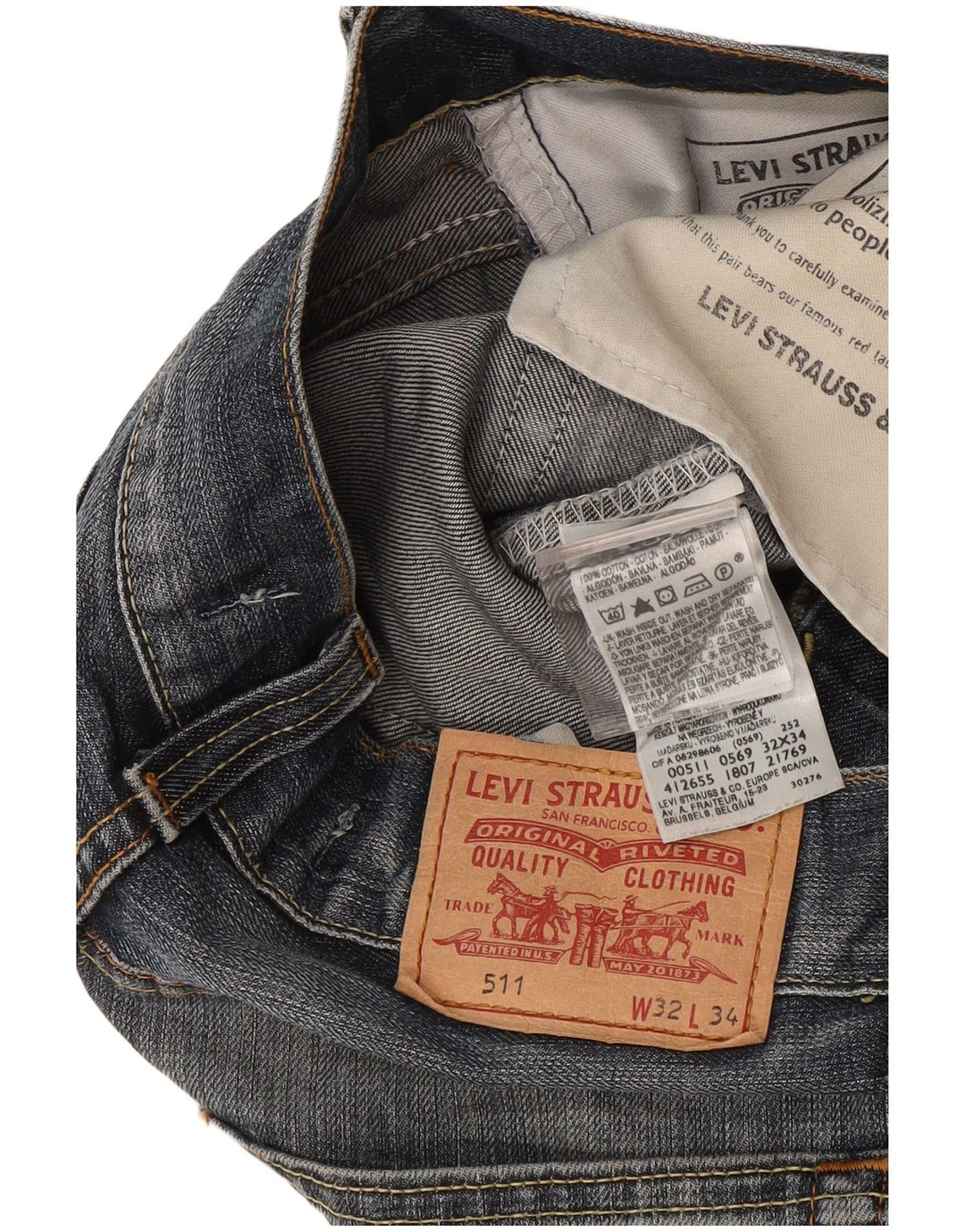 Blugi Levi's 511 Slim pentru femei W32 L28 Bumbac bleumarin