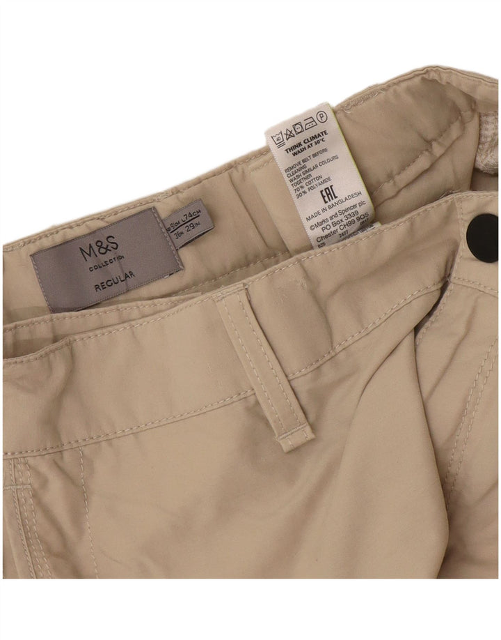 Pantaloni cargo drepti pentru bărbați Marks & Spencer W36 L29 bumbac bej