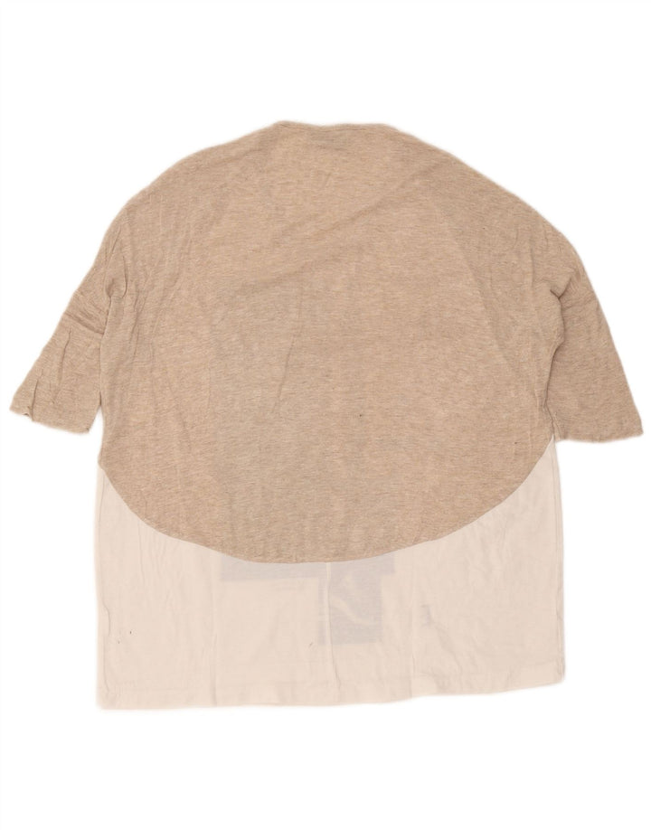 Tricou cu grafic pentru femei Zara UK 14 Medium White Colorblock