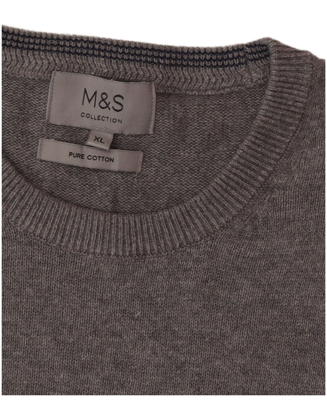 Pulover pentru bărbați Marks & Spencer, cu gât crew, XL, gri