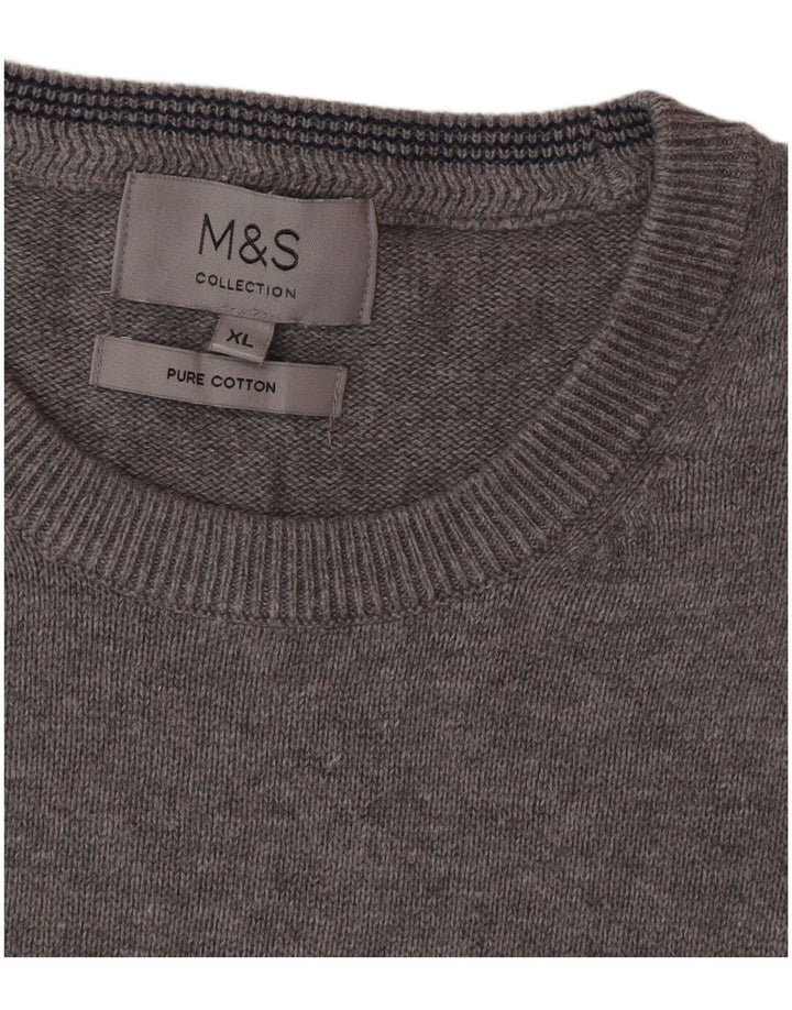 Pulover pentru bărbați Marks & Spencer, cu gât crew, XL, gri