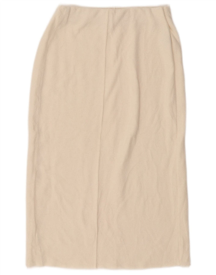 Fusta Dreaptă Midi ZARA Femei Mic W26 Poliester alb