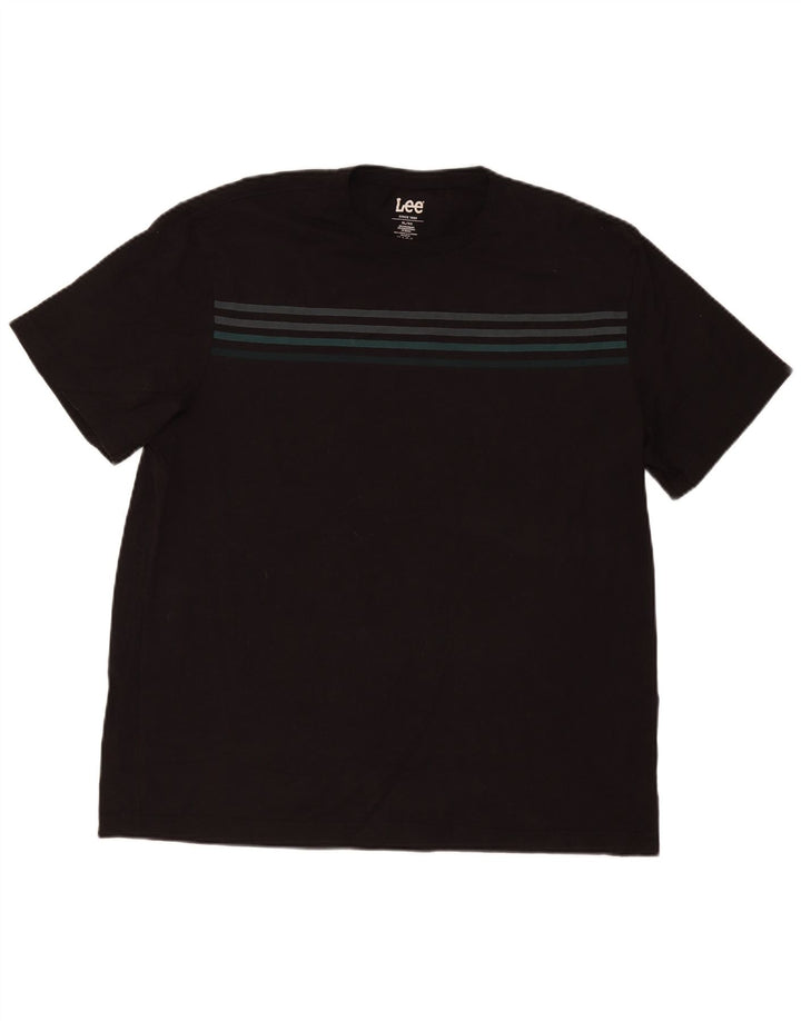Tricou pentru bărbați Lee Top XL bumbac cu dungi negre