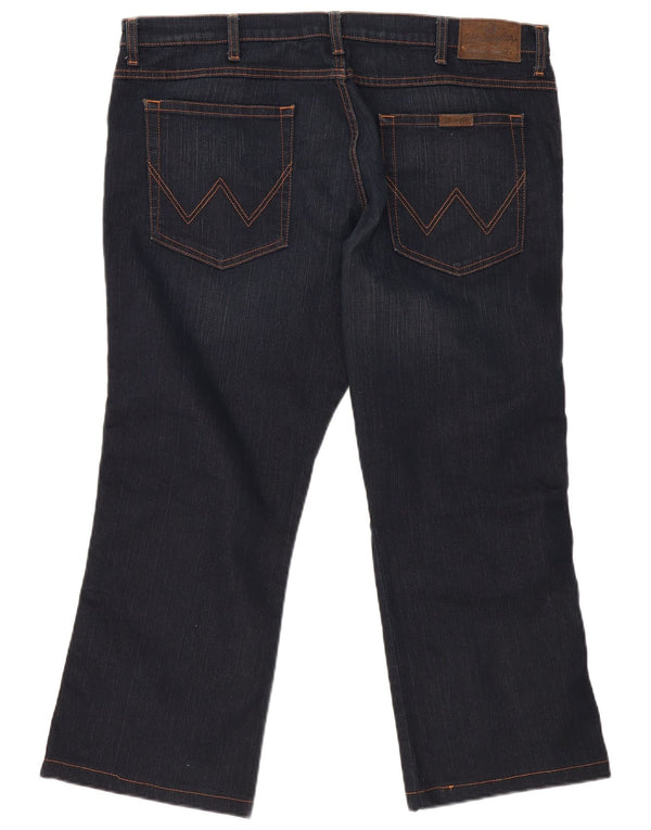 WRANGLER Jeans tăiați pentru bărbați cu bootcut W38 L25 bumbac bleumarin