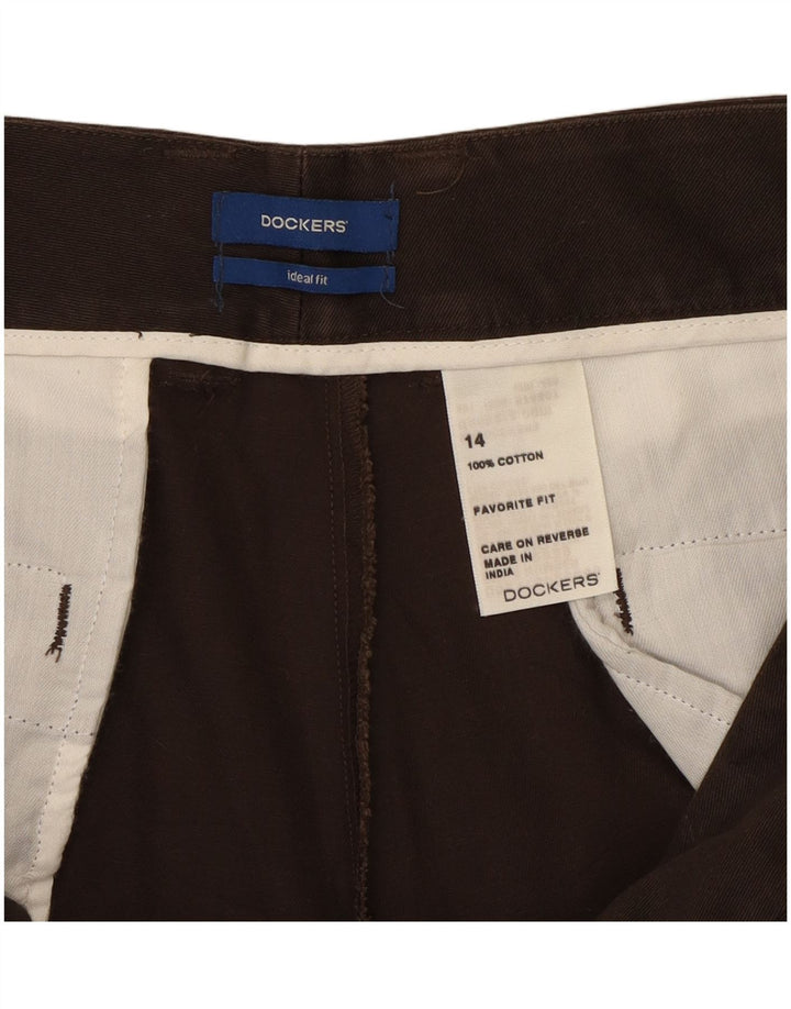 Pantaloni scurti cargo pentru femei DOCKERS, 14 XL W36, maro, din bumbac