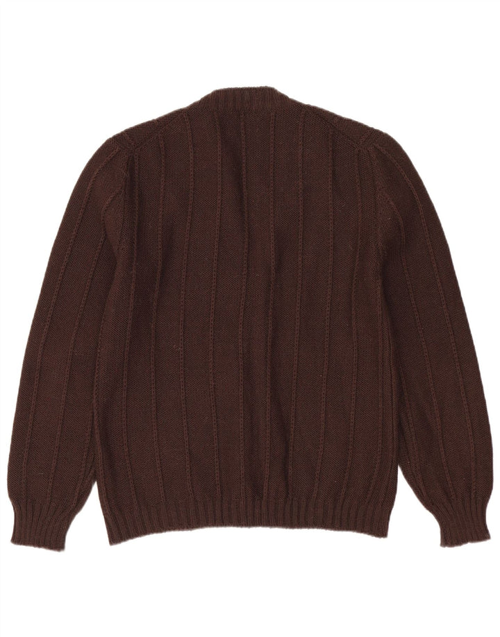 Pulover Cardigan Vintage pentru Damă UK 8 Maro Mic