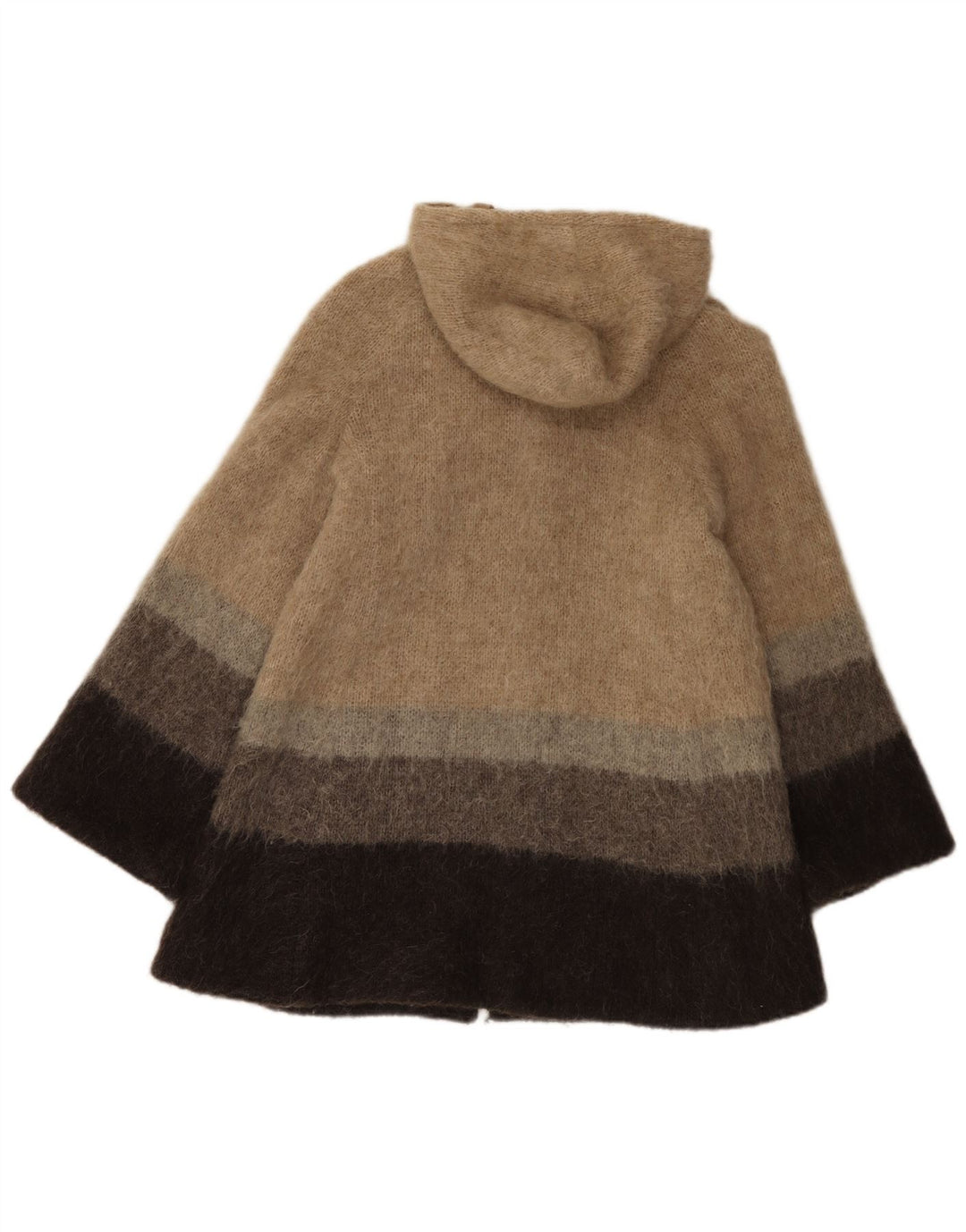 Palton cu glugă pentru femei Alafoss Icewool UK 14 Medium Bej Colorblock