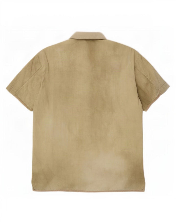 Cămașă cu mânecă scurtă pentru bărbați Hugo Boss Bej mediu Tie Dye