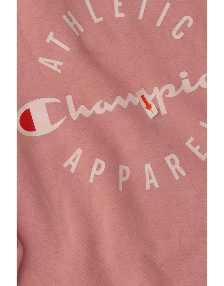 Pulover cu grafic pentru femei Champion UK 14 Bumbac roz mediu