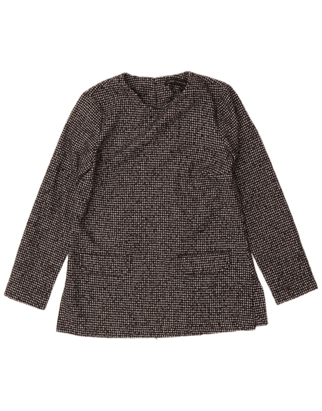Bluză cu mânecă lungă pentru femei Zara UK 10 Acrilic mic gri Houndstooth