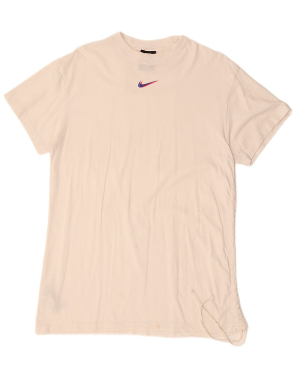 Tricou NIKE pentru femei, cu croiala largi, UK 14, bumbac alb mediu