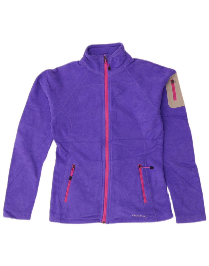 Jachetă fleece pentru femei EDDIE BAUER UK 6 XS violet poliester color bloc