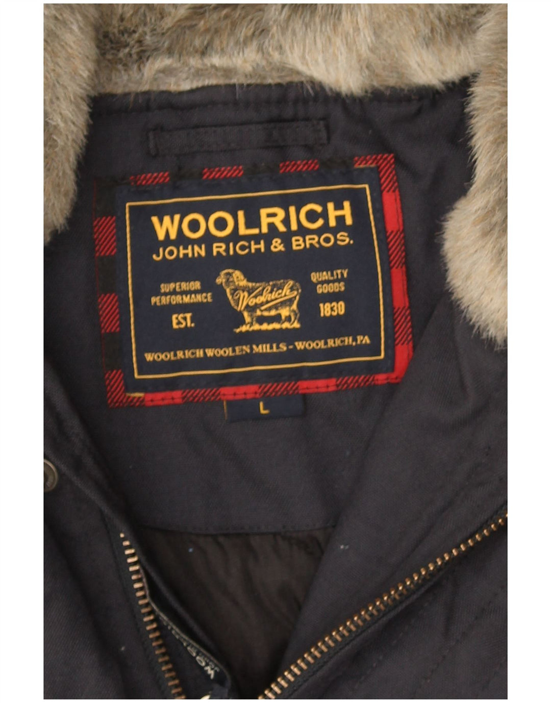 Jachetă bomber cu glugă pentru bărbați Woolrich UK 40, mare, bleumarin