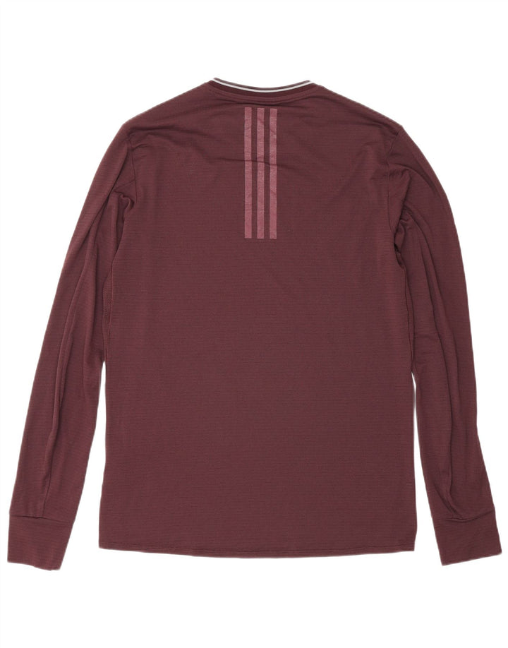 Adidas Climacool Top cu mânecă lungă pentru bărbați, poliester mic Bordeaux