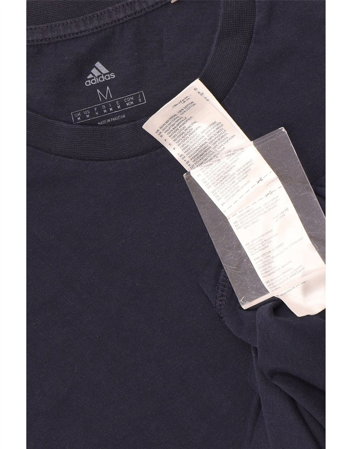 Tricou pentru bărbați ADIDAS Top mediu din bumbac bleumarin