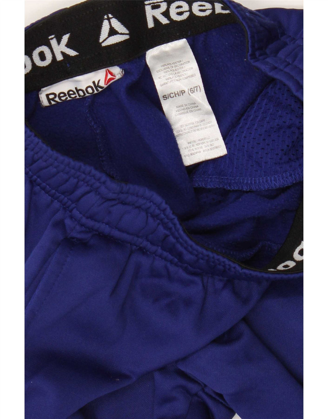 Pantaloni trening băieți Reebok 6-7 ani, small, albastru, poliester