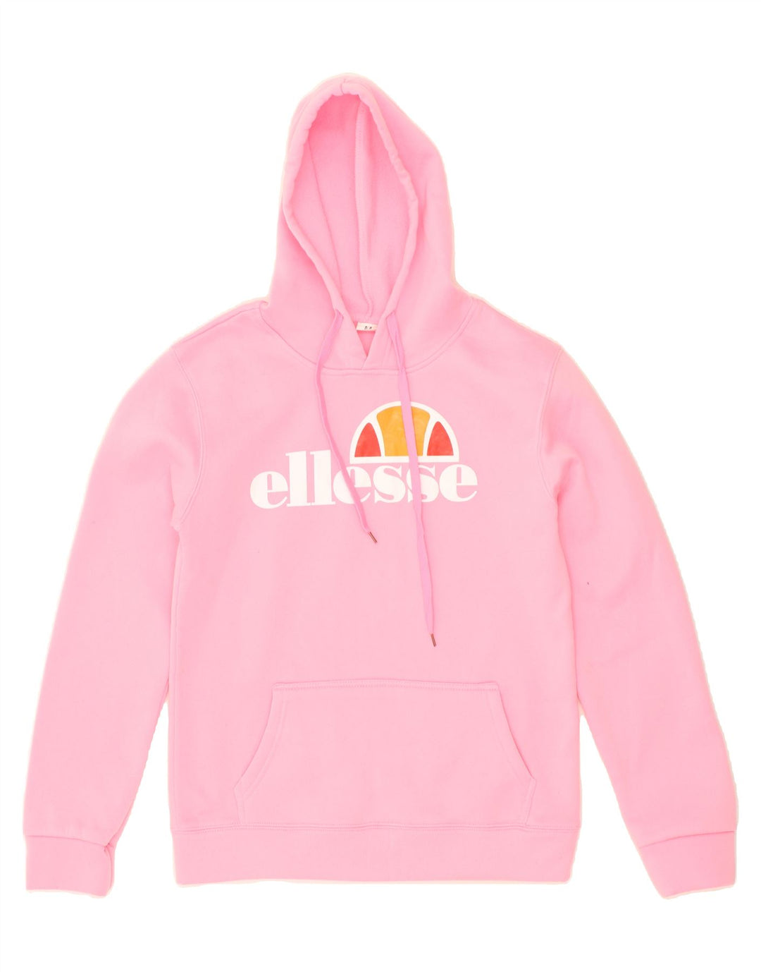 ELLESSE Womens Graphic Hoodie Jumper UK 14 Medium Pink Vintage Ellesse and Second-Hand Ellesse from Messina Hembry 