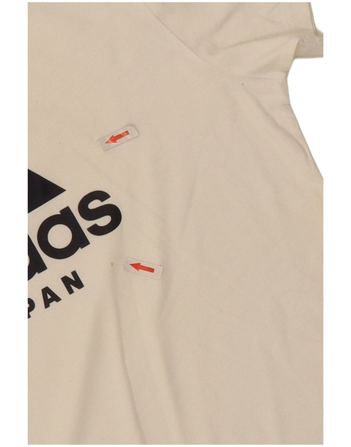 Tricou grafic pentru bărbați Adidas Top Mediu Alb