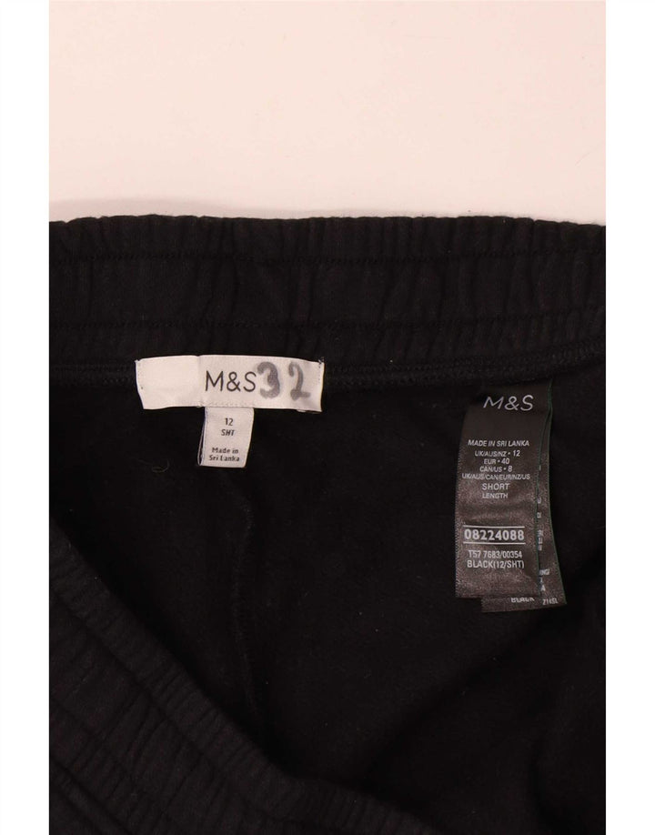 Pantaloni de trening pentru femei Marks & Spencer cu picioare largi UK 12 Medium Black