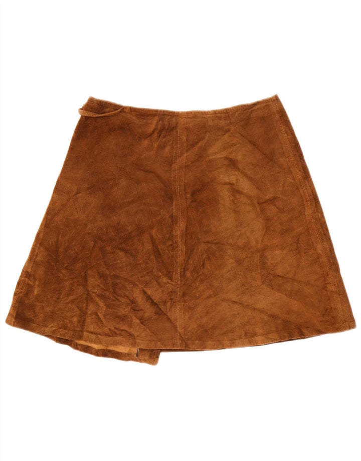Fusta Wrap Vintage pentru femeie din piele intoarsa IT 46 Large W32 Brown