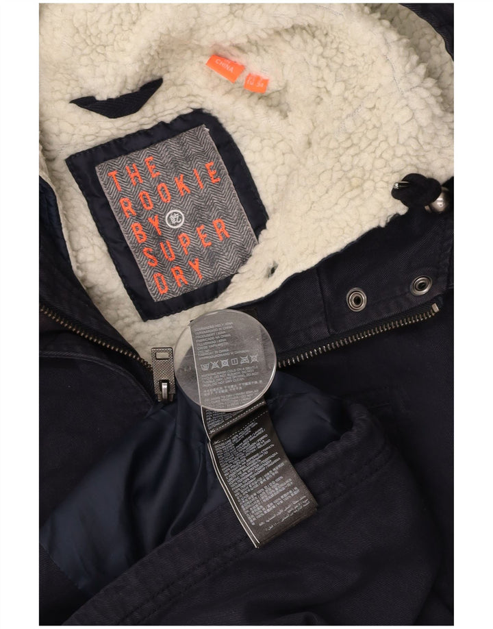 SUPERDRY The Rookie Oversized Parka Jacket pentru femei UK 6 XS Bleumarin