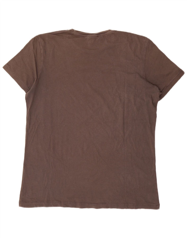 Tricou grafic pentru bărbați LOTTO Top XL Maro
