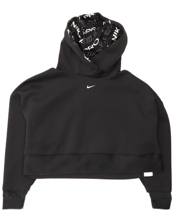 Jumper Nike Dri Fit Crop pentru femei UK 14 2XL Negru Poliester Sport