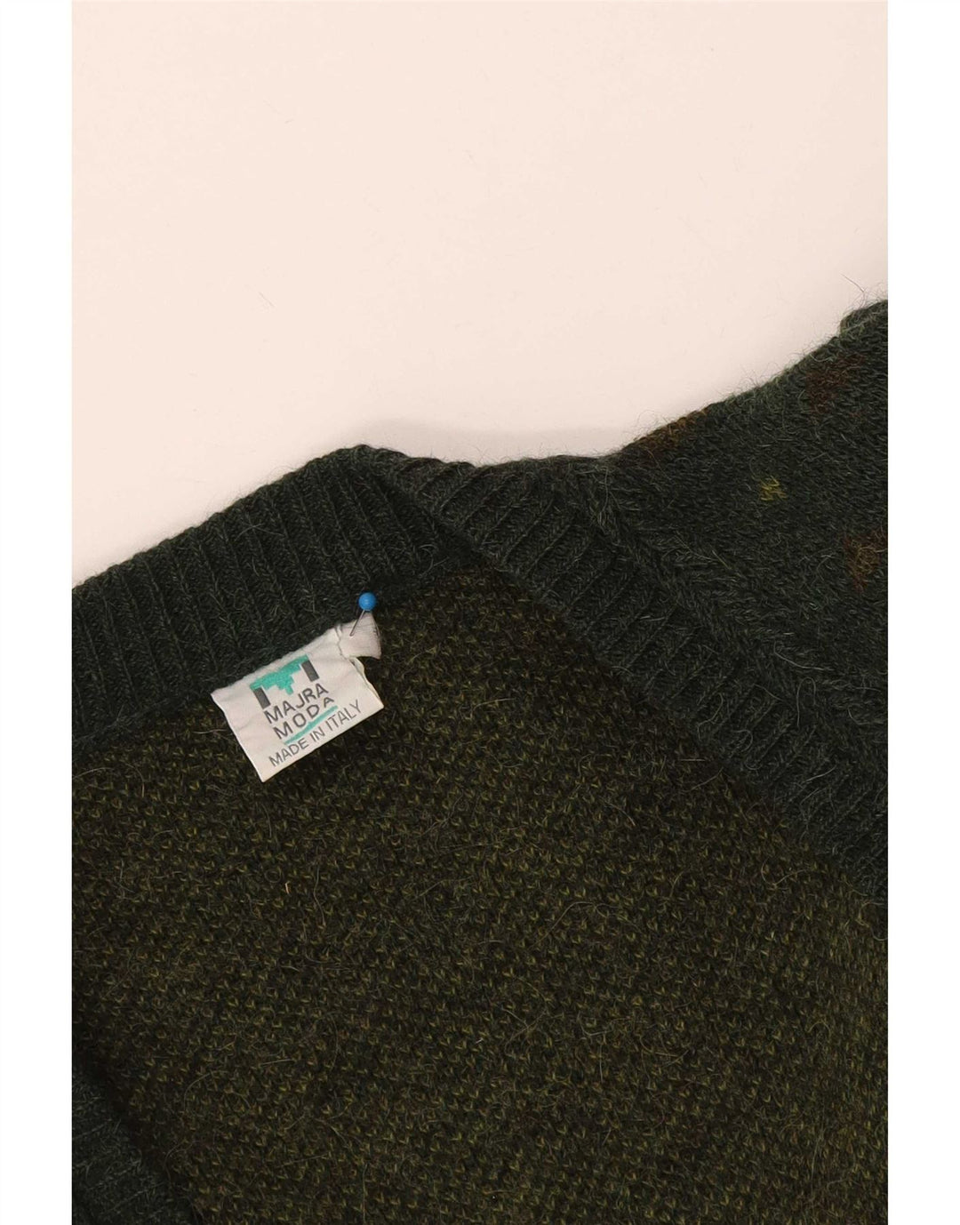Cardigan vintage pentru bărbați, mare, verde Fair Isle
