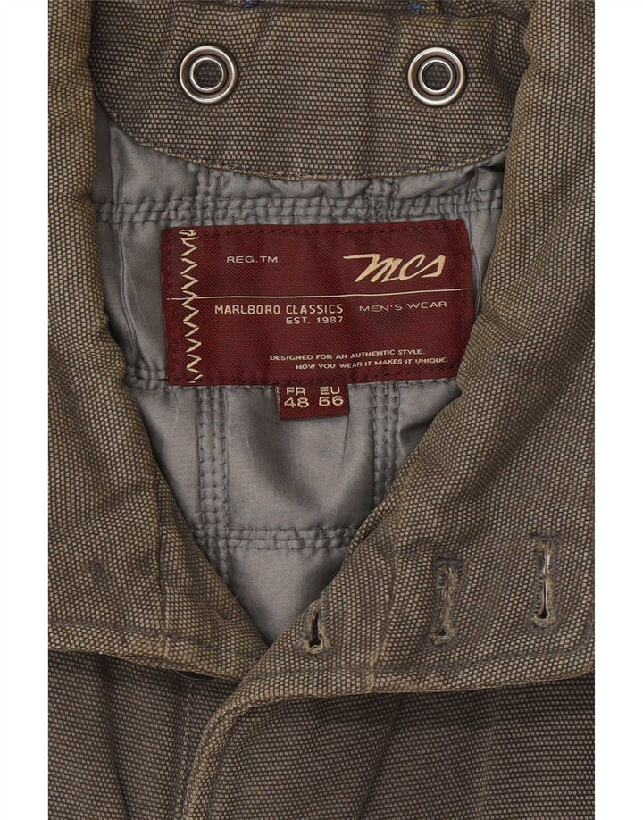 Marlboro Classics Mens Utility Jacket EU 56 3XL Grey Bumbac