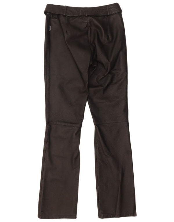 Pantaloni din piele bootcut pentru femei Tom Tailor EU 34 XS W28 L32 Piele neagră